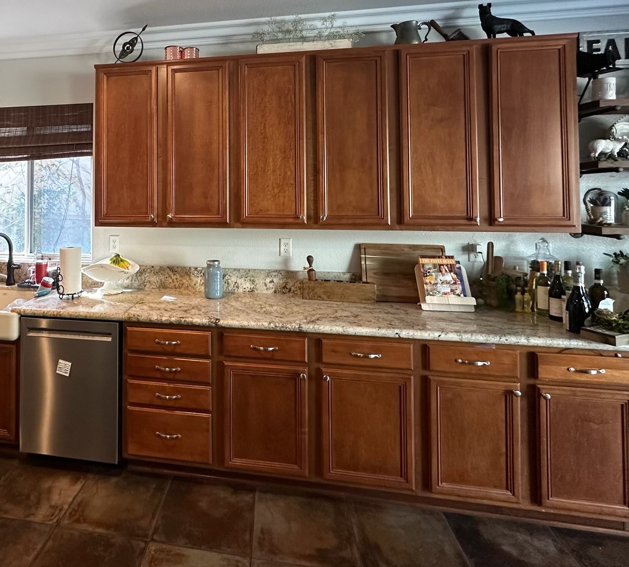 Boring Stain to Daring Blue before